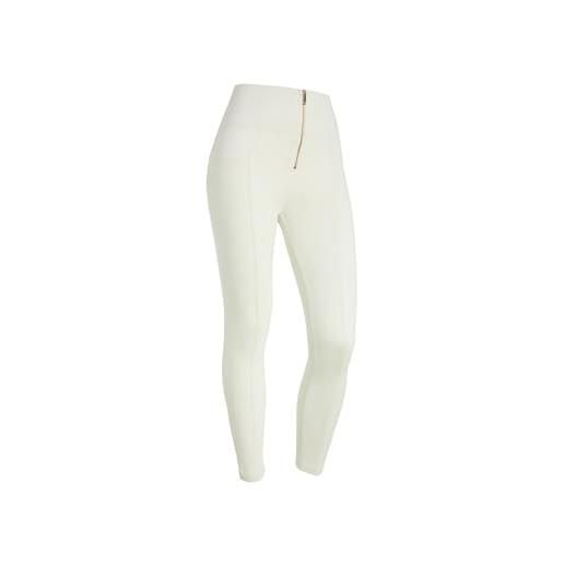 WR.UP freddy - pantaloni vita alta con zip, cucitura centrale, donna, nero, medium