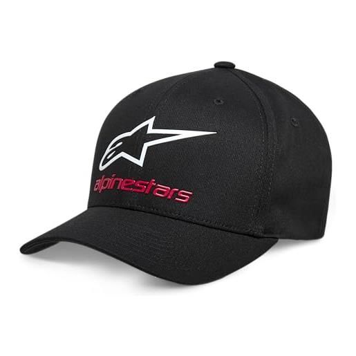 Alpinestars always 2.0 hat berretto da baseball con visiera curva e chiusura elasticizzata cappellino uomo nero/bianco/rosso lxl