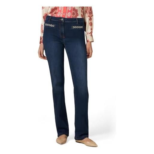 Oltre: jeans regular eco-friendly con catene gioiello blu. 50 stagione primavera estate 2024. 