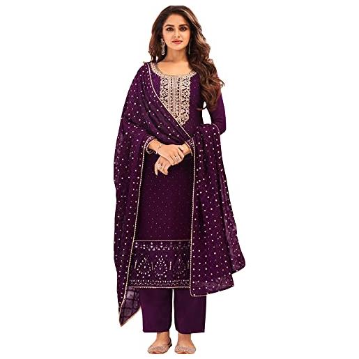 JIVRAJ FASHION party wear indiano elegante designer shalwar kameez abiti pakistani palazzo pant dupatta dress, scelta 4, 36