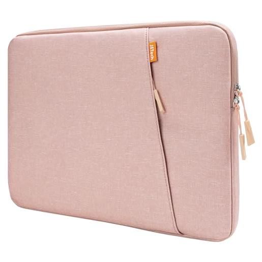 JETech custodia laptop per 16 pollici mac. Book pro m3 / m2 / m1 a2780 a2485 a2141, impermeabile custodia borsa con tasca, compatibile con 16 pollici notebook (oro rosa)