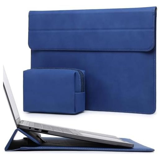 HYZUO 13 pollici custodie per pc portatile borsa con funzione stand compatibile con mac. Book air 13 m2 a2681 m1 a2337 2024-2018, mac. Book pro 13 m2/m1 pro/max a2686 a2338 2024-2016, xps 13, blu klein