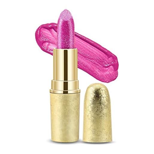 Boobeen glitter lipstick balsamo idratante per labbra scintillante colore labbra antiaderente formula altamente pigmentata finitura metallica al trucco labbra per donne e ragazze