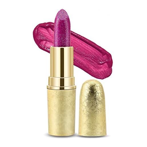 Boobeen glitter lipstick balsamo idratante per labbra scintillante colore labbra antiaderente formula altamente pigmentata che dona una finitura metallica al trucco labbra per donne e ragazze