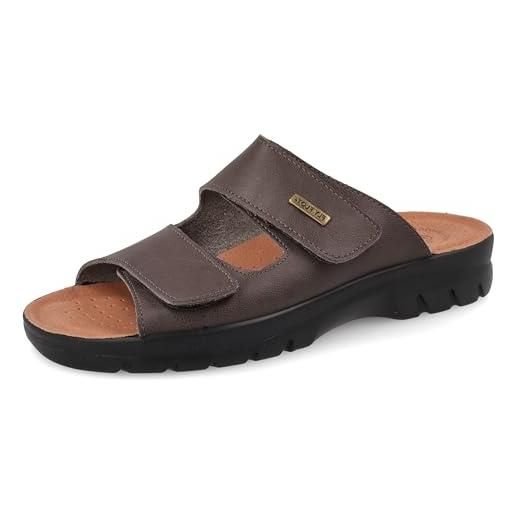 sandali in pelle con fasce incrociate colore marrone | Shop Ufficiale