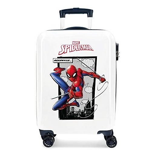 Marvel spiderman action, maleta de cabina rígida 55cm niños, azul (blue), 37x55x20 cms