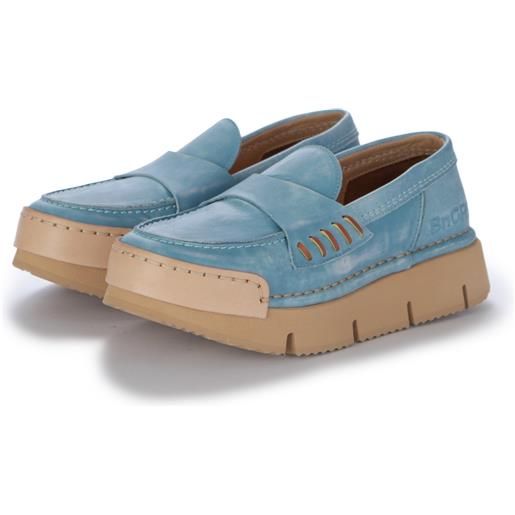 Bng real shoes | mocassini la penny high azzurro