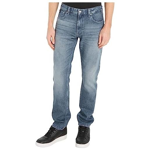 Calvin Klein Jeans jeans uomo authentic straight fit, grigio (denim grey), 28w / 30l