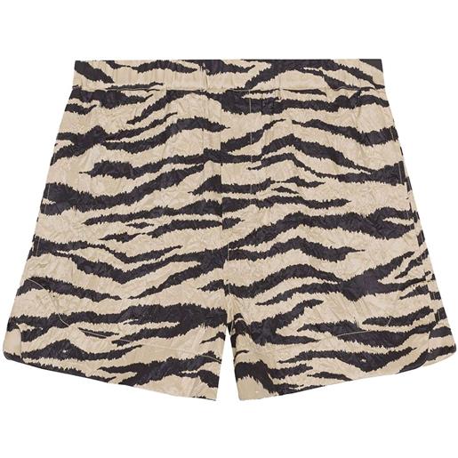 GANNI shorts zebrati - nero