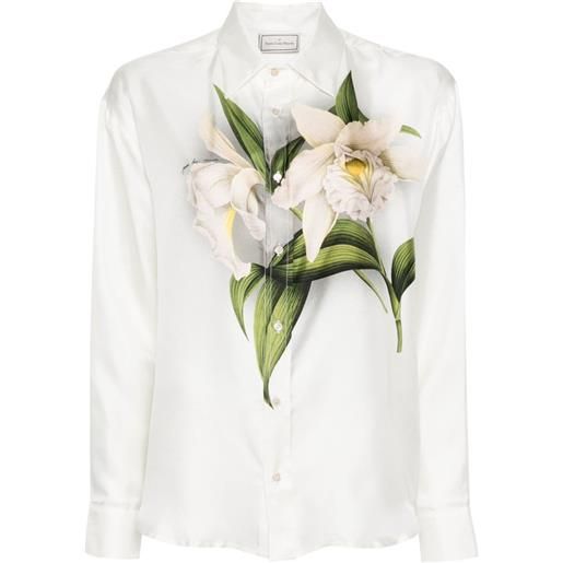 Pierre-Louis Mascia camicia aloe a fiori - bianco
