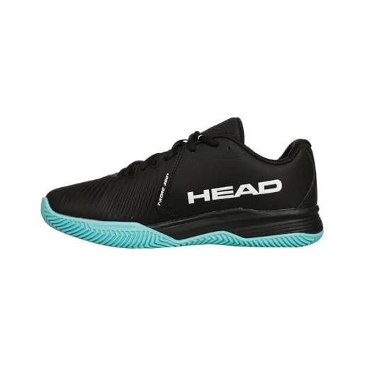 Head revolt pro 4.0 clay junior, scarpe da bambini, black/teal, 32 eu