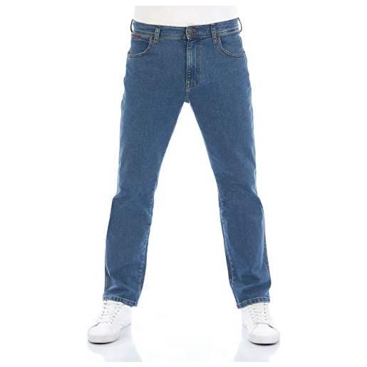 Wrangler jeans da uomo regular fit texas stretch pantaloni authentic straight jeans denim cotone nero blu grigio w28 w29 w30 w31 w32 w33 w34 w36 w38 w40 w42 w44, blue blast (wss1hn11y), 33w x 36l