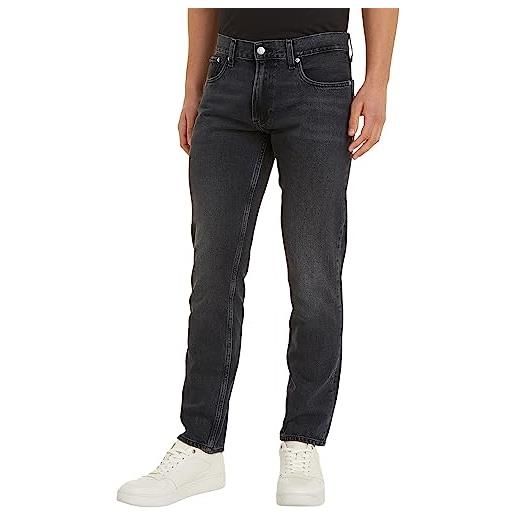 Calvin Klein Jeans jeans uomo authentic straight fit, blu (denim black), 28w / 30l