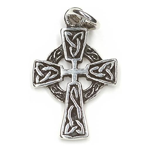 NKlaus ciondolo croce celtica argento 925 ossidato 2,5cm ciondolo amuleto 7924