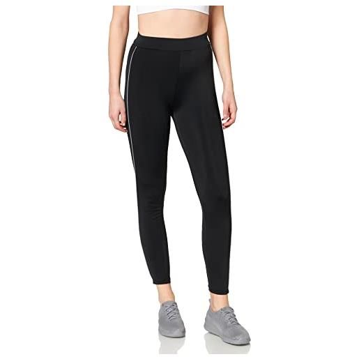 Urban Classics ladies high waist reflective leggins leggings, nero (black 00007), 42 (taglia produttore: small) donna