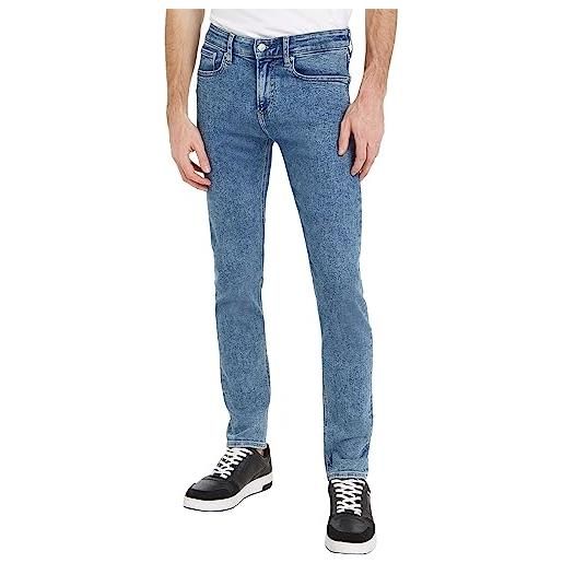 Calvin Klein Jeans jeans uomo skinny elasticizzati, blu (denim light), 32w / 34l