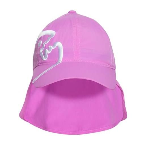 iQ-UV 3284012260-os, cappellino per bambini con protezione per collo, copricapo protettivo uv, arancio, 50-55cm