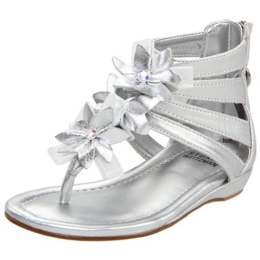 Stuart weitzman - sandali da bambina amore, argento (argento), 35 eu