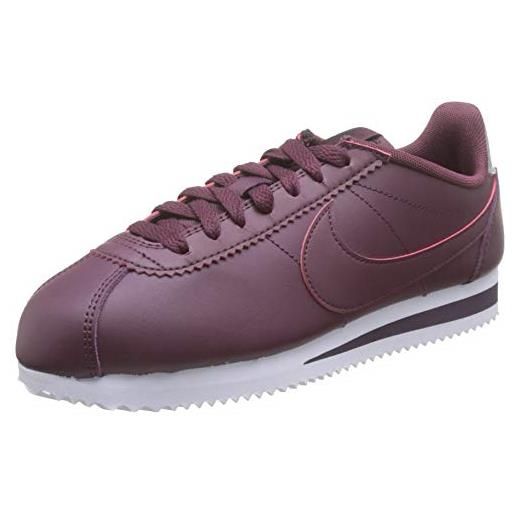 Nike wmns classic cortez leather, scarpe da running donna, marrone (night maroon/night maroon/burgundy ash 603), 37.5 eu
