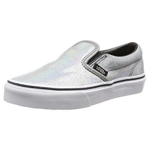 Vans k classic slip-on matte iridescent, sneakers, infantile, argentato (matte iridescent/silver), 35