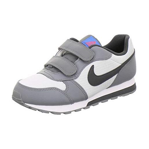 Nike md runner 2 (psv), scarpe da atletica leggera bambino, multicolore (pure platinum/anthracite/cool grey 015), 28.5 eu