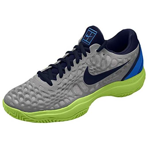 Nike air zoom cage 3 hc, scarpe da tennis uomo, multicolore (vast grey/blackened blue/signal blue 004), 47 eu