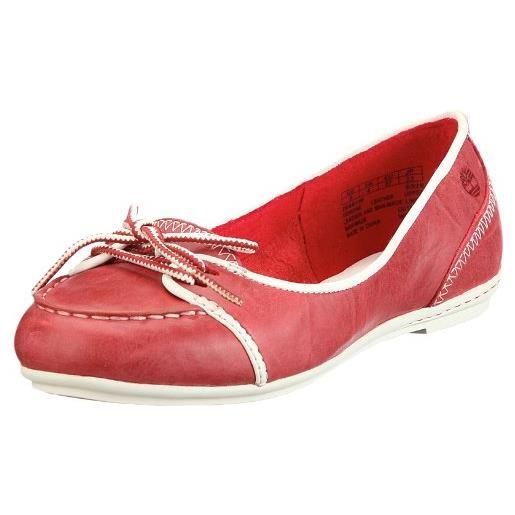Timberland belle islnd boat 26684, ballerine donna, rosso (rot (red 0)), 39.5