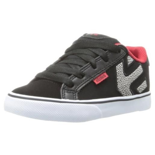 Etnies - sneaker kids fader vulc, unisex - bambino, negro (schwarz (black/red 595)), 31