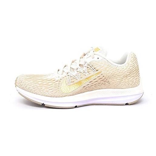 Nike zoom winflo 5, scarpe running donna, multicolore (phantom/metallic gold/string/white 008), 42.5 eu