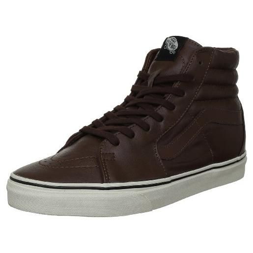 Vans u sk8-hi vkya75j, sneaker unisex adulto, marrone (braun ((aged leather))), 45