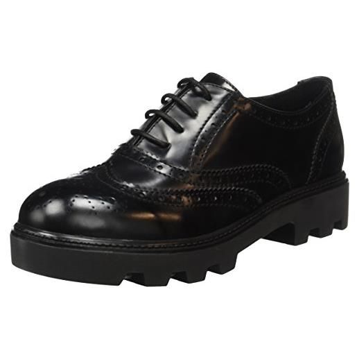 s.Oliver 23619, scarpe stringate basse brogue donna, nero (black 1), 38 eu