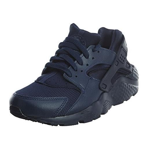Nike huarache run gs, scarpe da ginnastica basse unisex-adulto, blu (navy 654275-403), 37.5 eu