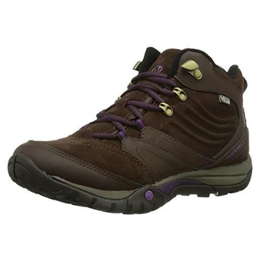 Merrell azura flurry mid wtpf, scarpe da escursionismo donna, braun dark taupe, 38.5 eu