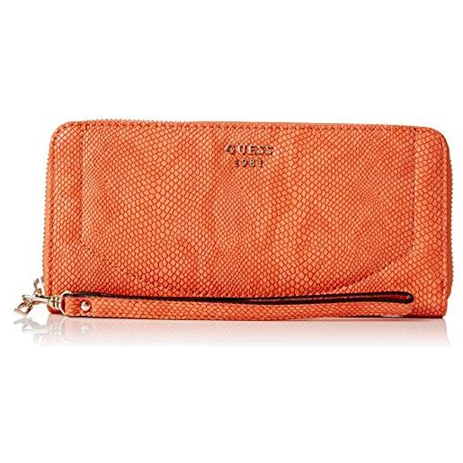 Guess kingsley, portafoglio donna, arancione, 2x10x21 cm (w x h x l)