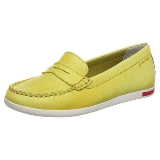 s.Oliver casual 5-5-24610-30, scarpe da barca donna, giallo (gelb (yellow 600)), 42