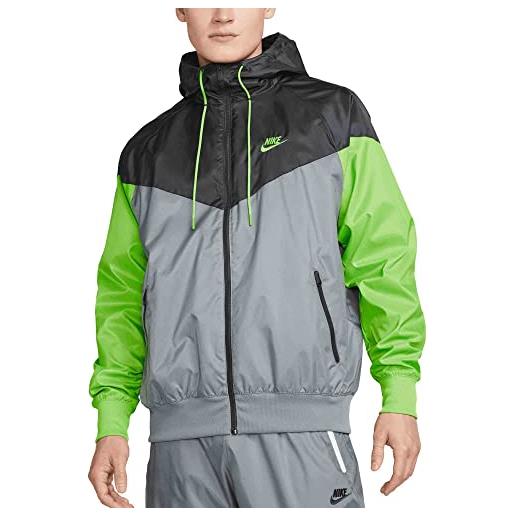 Nike giacca a vento da uomo con cappuccio windrunner grigio taglia m cod da0001-065