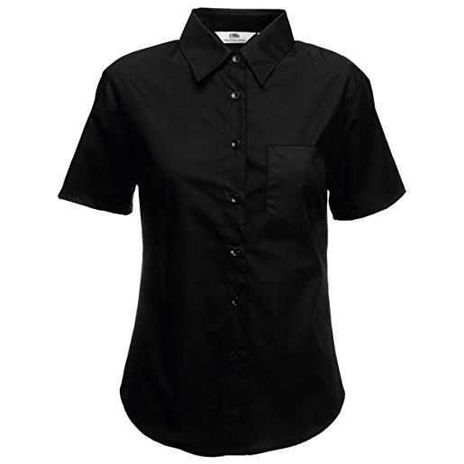 Fruit of the loom - camicia maniche corte - donna (xxxl) (nero)