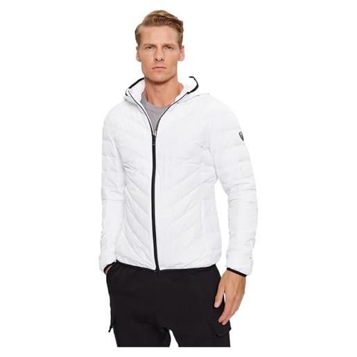 EA7 emporio armani piumino uomo packable con cappuccio premium shield 8npb14pne1z 8057767519582 - nero argento xs
