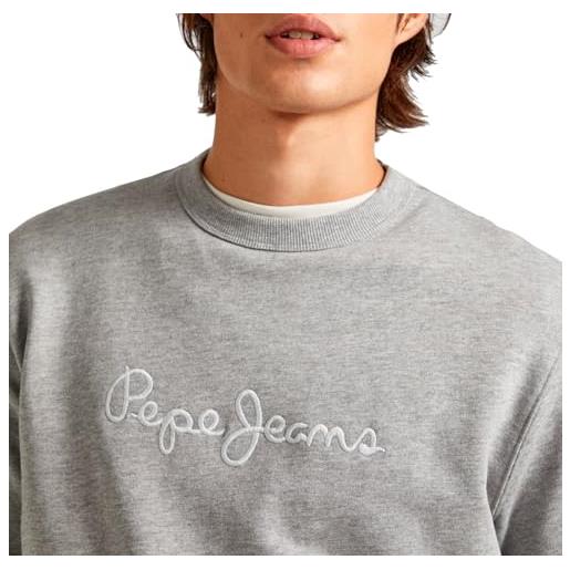 Pepe Jeans joe crew, maglia di tuta uomo, grigio (grey marl ), l