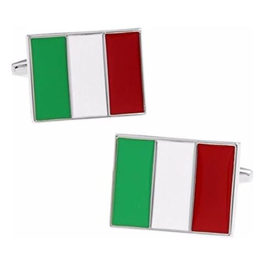 Cufflinks Direct italia italiano il tricolore bandiera, regalo di nozze maschile gemelli, di gemelli diretti (gemelli con sacchetto regalo)