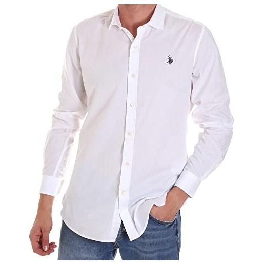U.S.POLO ASSN. u. S. Polo assn camicia uomo manica lunga modello cale colore bianco dettaglio logo nero, bianco, m
