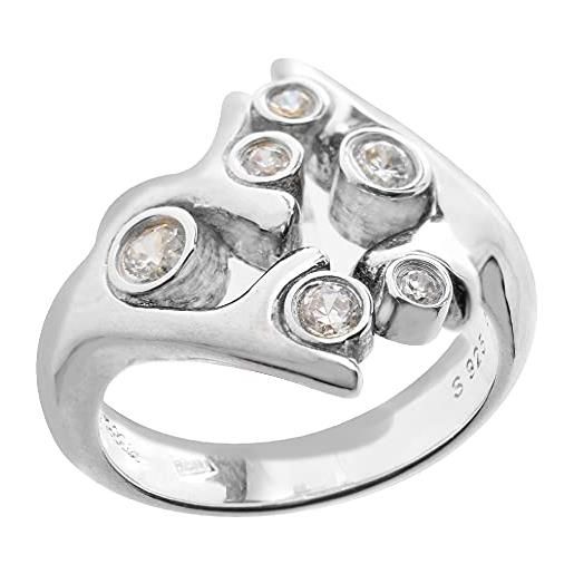 WSCOLL folli follie, anello da donna in argento sterling 3r9s170c, taglia 16, metallo, nessuna pietra preziosa