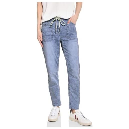 Cecil b377575 jeans pantaloni da jogging, light blue used wash, 30w x 28l donna