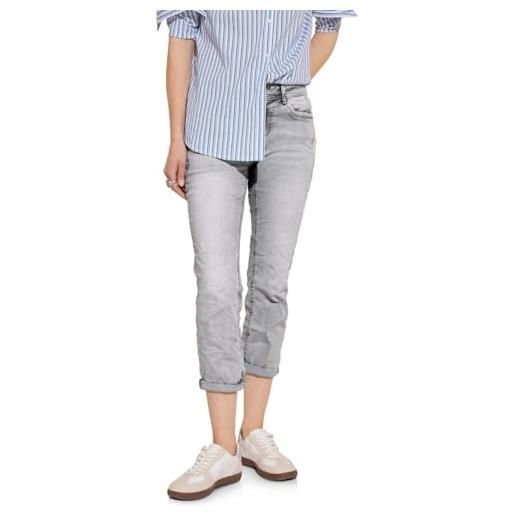 Street One a377252 jeans 7/8, grigio chiaro soft washed, 25w x 26l donna