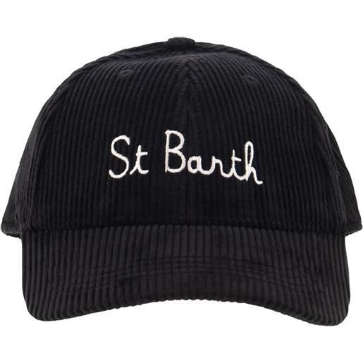 Saint Barth cappello da baseball in velluto a coste con ricamo