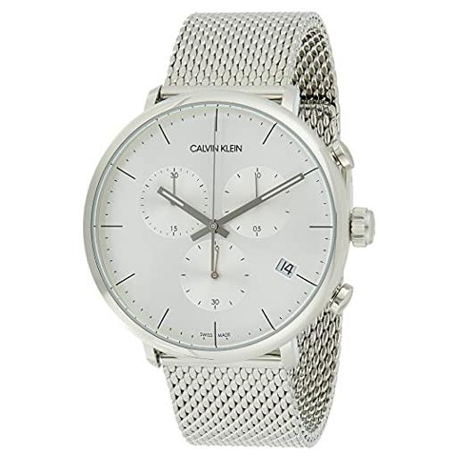 Calvin Klein orologio cronografo quarzo unisex adulto con cinturino in acciaio inox k8m27126