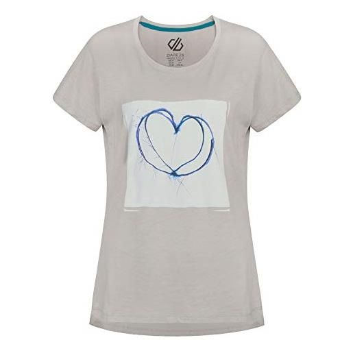 Dare 2B - t-shirt lifestyle, 100% cotone, da donna, donna, dwt458 5qk06l, argent grey, fr: xxs (taille fabricant: 6)