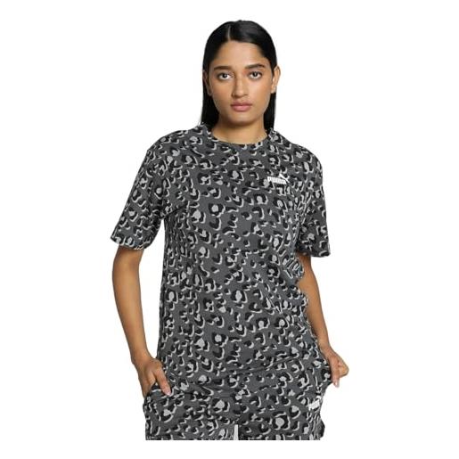 PUMA ess+ animal relaxed aop tee, unisex-adulto, black, l