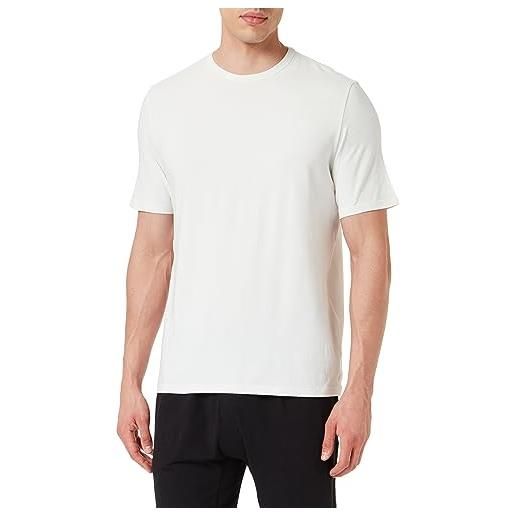 Calvin Klein t-shirt uomo maniche corte s/s crew neck elasticizzata, grigio (vaporous grey), m