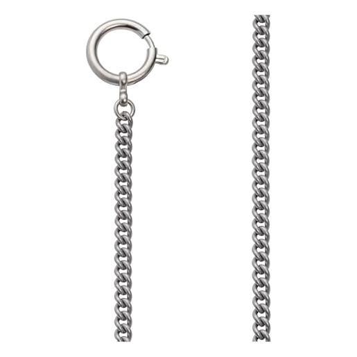 REGENT orologio da tasca, catena per orologio da tasca con moschettone e anello a molla in diverse varianti, ps-05 - grigio 5 mm